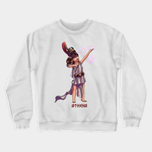 Athena - Goddess of Wisdom - Cartoon Art Crewneck Sweatshirt